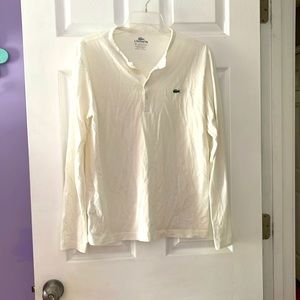 Men’s Lacoste White Long Sleeve tee